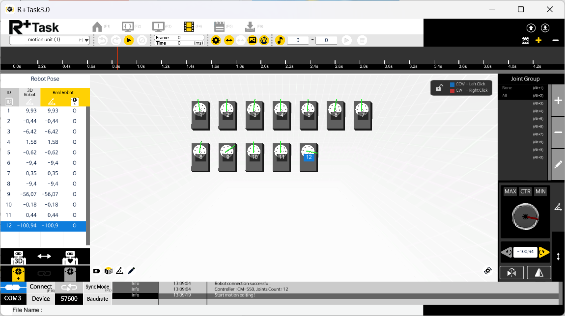 R+Task motion unit 12